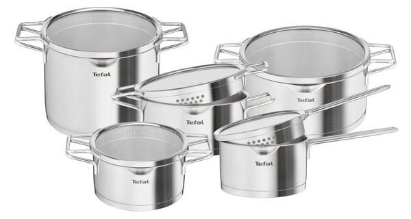 Set di 10 pentole in acciaio inox Nordica - Tefal