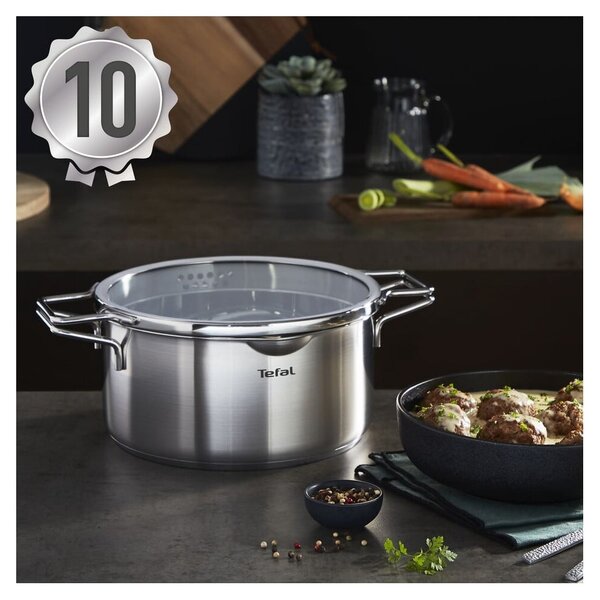 Set di 10 pentole in acciaio inox Nordica - Tefal