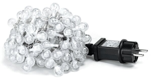 Aigostar - Catena luminosa LED per esterni 50 LED, 8 funzioni, 8 m, IP44, bianco freddo