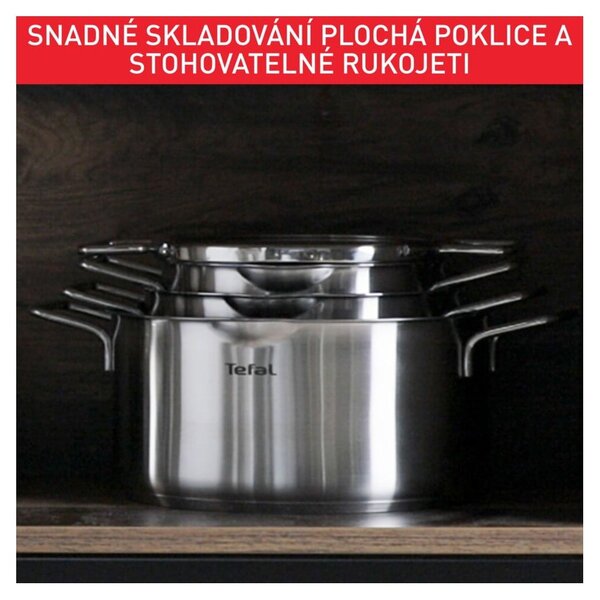 Set di 10 pentole in acciaio inox Nordica - Tefal