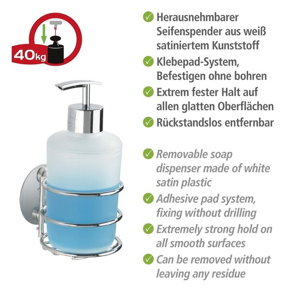 Set di accessori da bagno autoportanti in acciaio inox grigio Turbo-Loc - Wenko