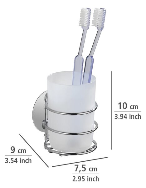 Set di accessori da bagno autoportanti in acciaio inox grigio Turbo-Loc - Wenko
