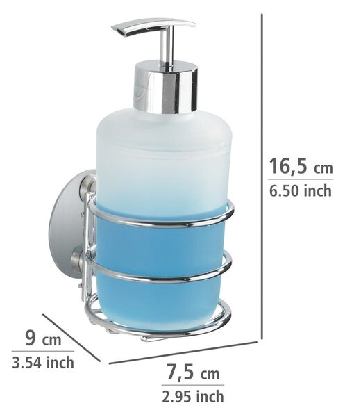 Set di accessori da bagno autoportanti in acciaio inox grigio Turbo-Loc - Wenko