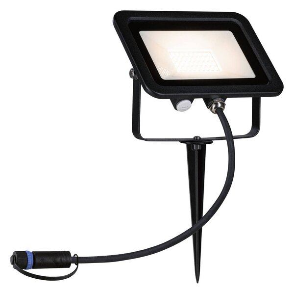 Paulmann Plug & Shine proiettore con picco 16W Fluter, dimmerabile, Nero, Alluminio