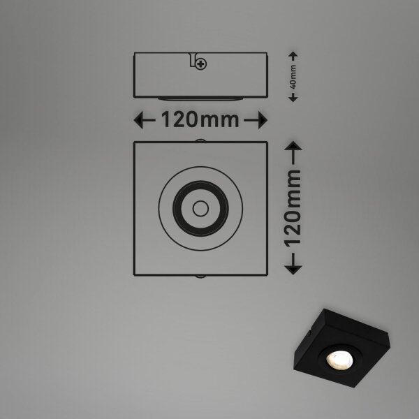 Briloner 3996015 - Faretto LED CTS LED/4W/230V 2700/4000K nero