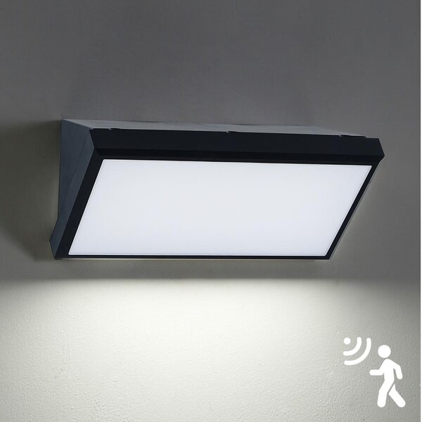 Brilagi - Applique LED da esterno con sensore TRIANGLE LED/20W/230V nera