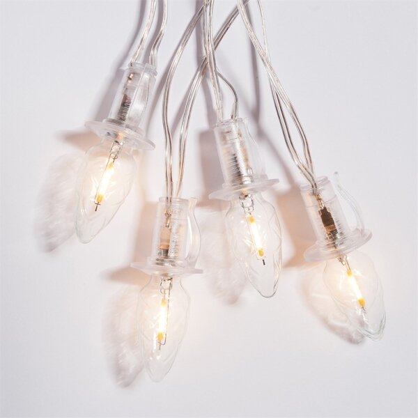 Catena LED da esterno espandibile CONE FILAMENT 20xE10 14m vetro trasparente/bianco caldo IP44