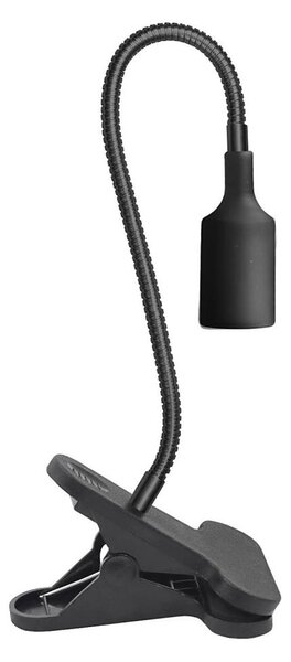 Lampada da tavolo flessibile con clip PLANTY 1xE27/30W/230V nero