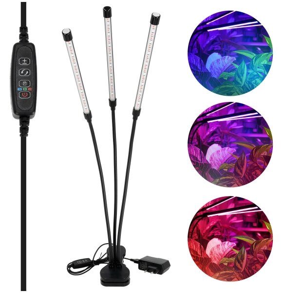Brilagi-LED Lampada dimmerabile con clip per la coltivazione di piante VITABLOOM 3xLED/10W/230V