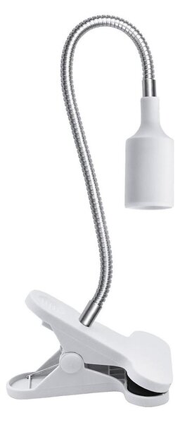 Lampada da tavolo flessibile con clip PLANTY 1xE27/30W/230V bianca