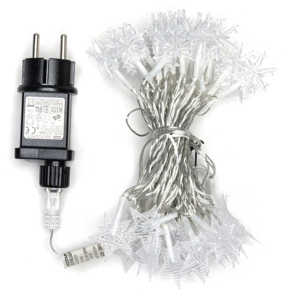 Aigostar - Catena luminosa LED da esterno 50 LED/8 funzioni 8 m IP44 bianco caldo