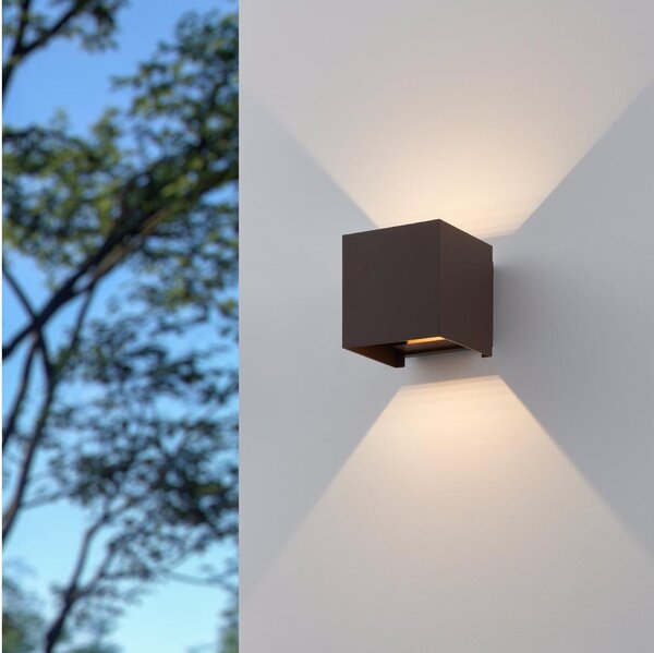 Eglo 901066 - Applique a LED da esterno CALPINO 2xLED/2,8W/230V IP54 marrone