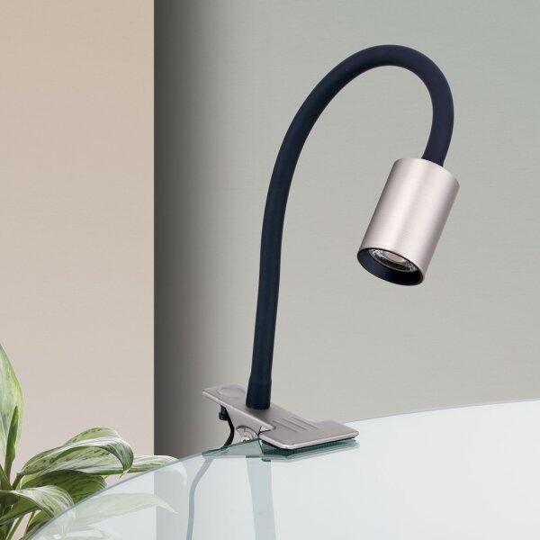 Orion Str 10-489- LED Lampada da tavolo flessibile con clip KURT LED/5W/230V argento