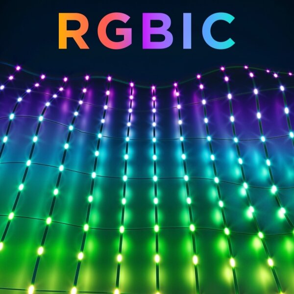 Govee - Rete luminosa LED RGBIC per esterni 143x85cm Wi-Fi Matter IP65