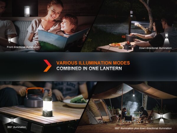 Fenix CL26RPROCAM - Lampada portatile ricaricabile LED dimmerabile LED/USB IP66 grigio