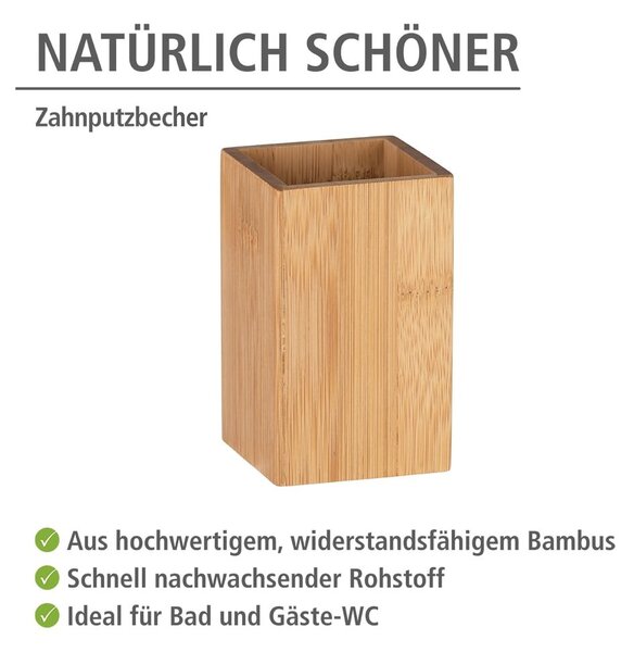 Set di accessori da bagno in bambù colore naturale Padua - Wenko