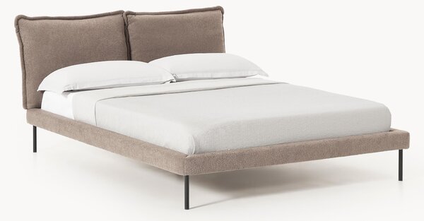 Letto imbottito in teddy-bouclé Amelia