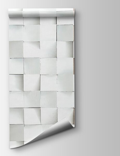 Carta da parati Muro fatto di quadrati, Carta da parati 3d figure, Carta da parati popolare, u75833 - Tapeko.it
