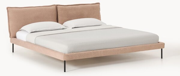 Letto imbottito in teddy-bouclé Amelia
