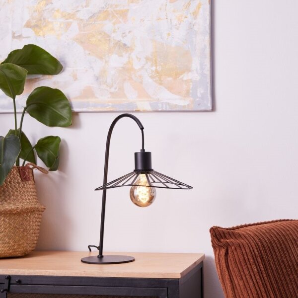 Brilliant - Lampada da tavolo LEIKA 1xE27/52W/230V nero