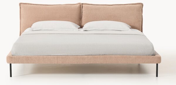 Letto imbottito in teddy-bouclé Amelia