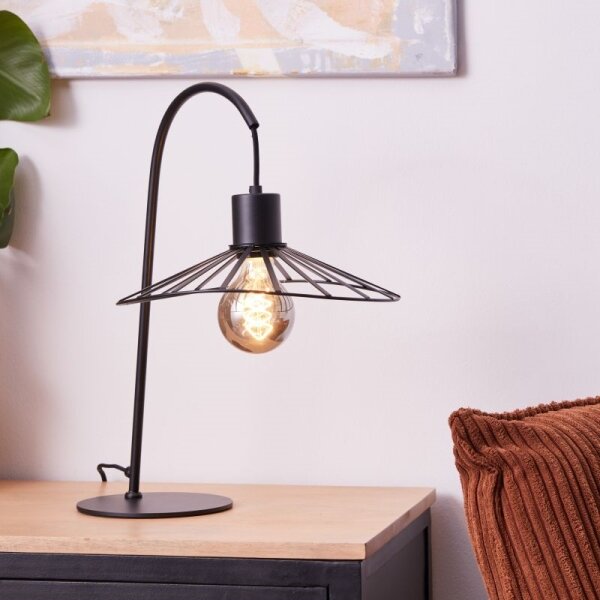 Brilliant - Lampada da tavolo LEIKA 1xE27/52W/230V nero
