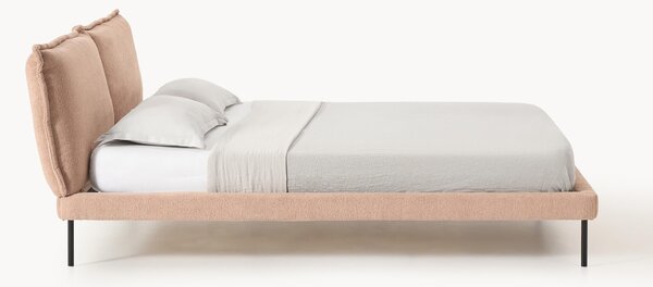 Letto imbottito in teddy-bouclé Amelia