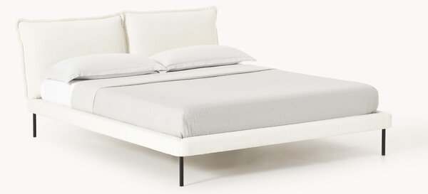 Letto imbottito in teddy-bouclé Amelia
