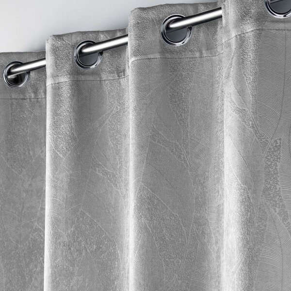 Tenda oscurante in velluto grigio chiaro 135x280 cm Melodie - douceur d'intérieur