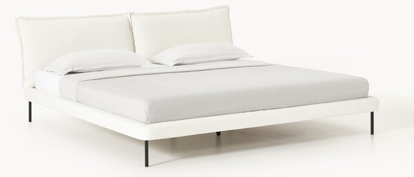 Letto imbottito in teddy-bouclé Amelia