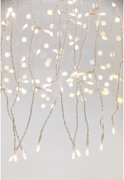 Tenda luminosa LED dimmerabile per esterni CURTAIN 360xLED/8,4W/230V 2x2 m IP44 bianco caldo + telecomando