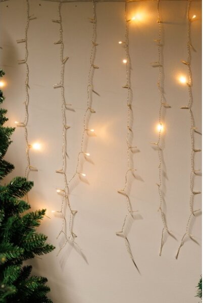 Tenda luminosa LED dimmerabile per esterni CURTAIN 360xLED/8,4W/230V 2x2 m IP44 bianco caldo + telecomando
