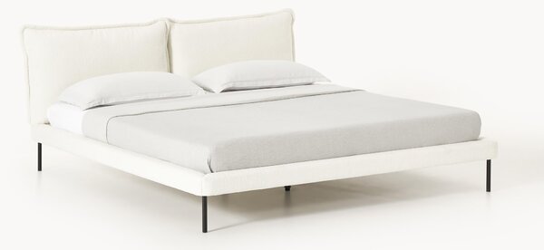 Letto imbottito in teddy-bouclé Amelia