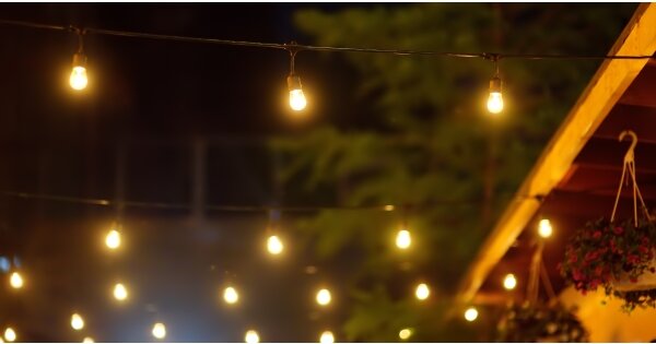 LED Catena solare da esterno PARTY 10xE27/3,7V 10 m IP44 + TC