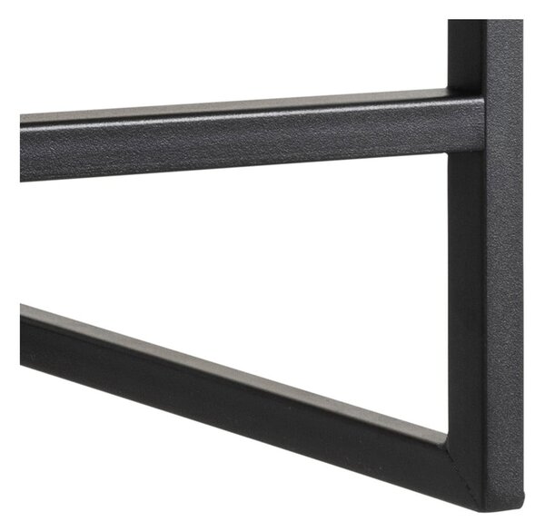 Attaccapanni da parete nero con ripiano effetto rovere Seaford - Actona