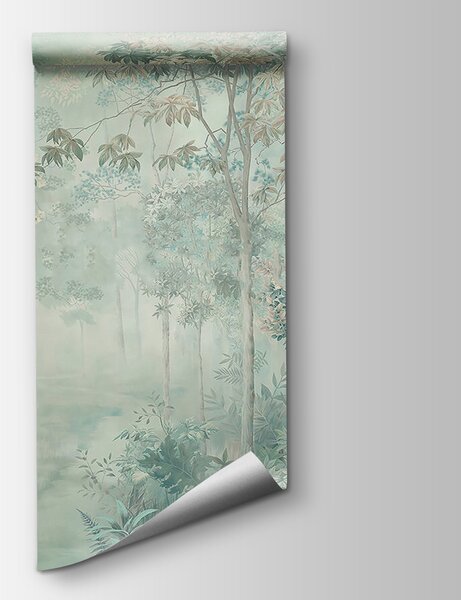 Carta da parati Carta da parati con alberi e piante, Carta da parati Foresta, Carta da parati popolare, u78448v2 - Tapeko.it