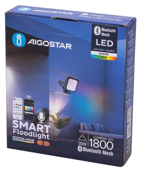 Aigostar - LED RGBW Riflettore MESH LED/20W/230V 6500K IP65 + +TC