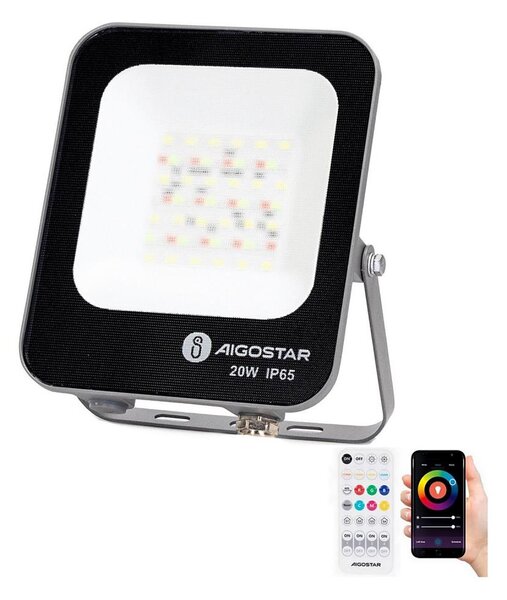 Aigostar - LED RGBW Riflettore MESH LED/20W/230V 6500K IP65 + +TC