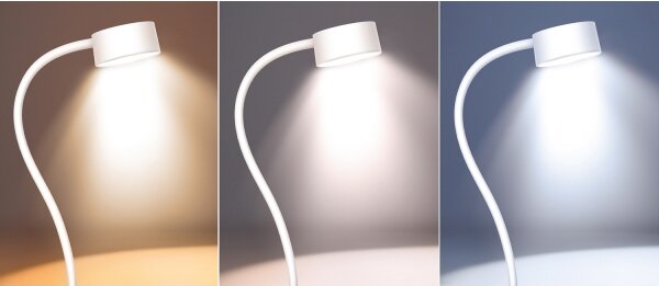 Solight WO3001-W- Lampada flessibile dimmerabile a LED con clip LED/2W/5V 3000/4000/6500K bianco