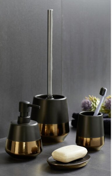 Set di accessori da bagno in ceramica nera Brandol - Wenko