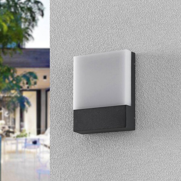 Applique da esterni a LED Vanira Lindby, Nero, Alluminio, Moderno, Applique LED da esterni