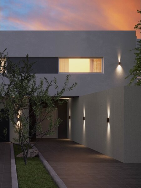 Redo 90636 - Lampada LED da esterno SONNY 2xLED/5W/230V 2200/4000K IP54 antracite