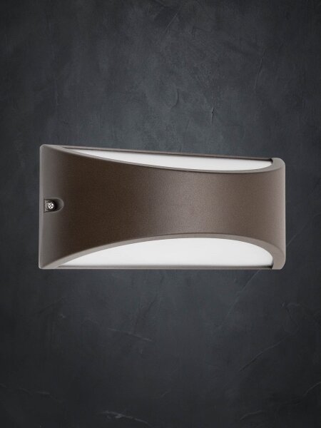 Redo 90192 - Applique a LED da esterno SCUDO LED/10W/230V 3000K IP54 marrone