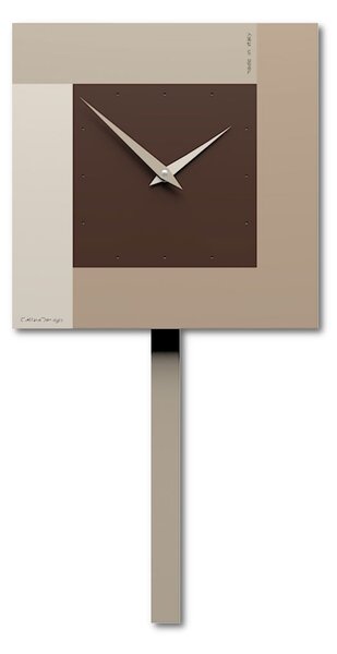 CalleaDesign Orologio a pendolo moderno da parete Pendulum Cioccolato