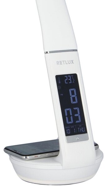 Retlux-LED Lampada dimmerabile con ricarica wireless Qi e display LED/6W/230V 3000/4000/6000K