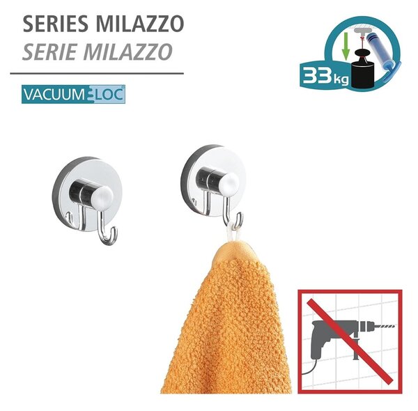 Set di accessori da bagno autoportanti grigio Milazzo - Wenko