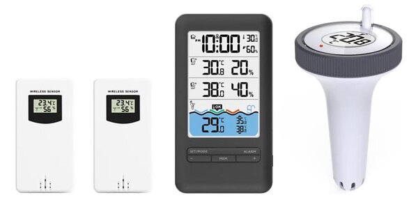 Immax NEO 07529L- Sensore temperatura piscina +2x sensore temperatura e umidità Wi-Fi Tuya