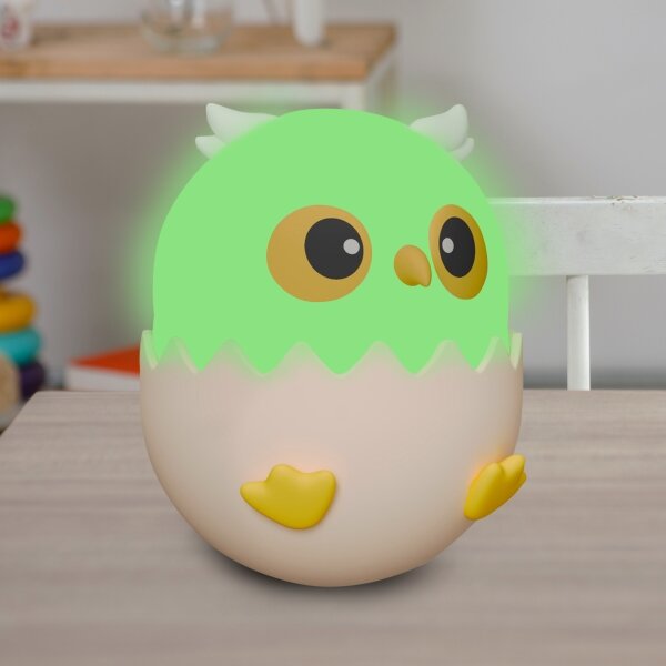 LED RGBW Dimmerabile per bambini touch lampada LED/1W/5V USB 1200 mAh gufo blu