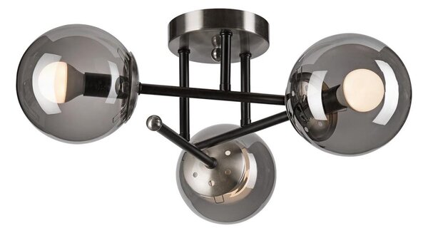 Lampadario a plafone MALENA 3xE14/5W/230V nero/fumé
