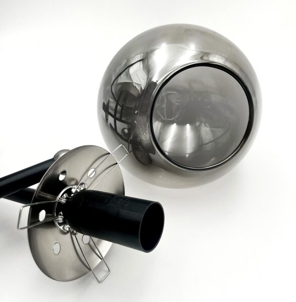Lampadario a plafone MALENA 3xE14/5W/230V nero/fumé